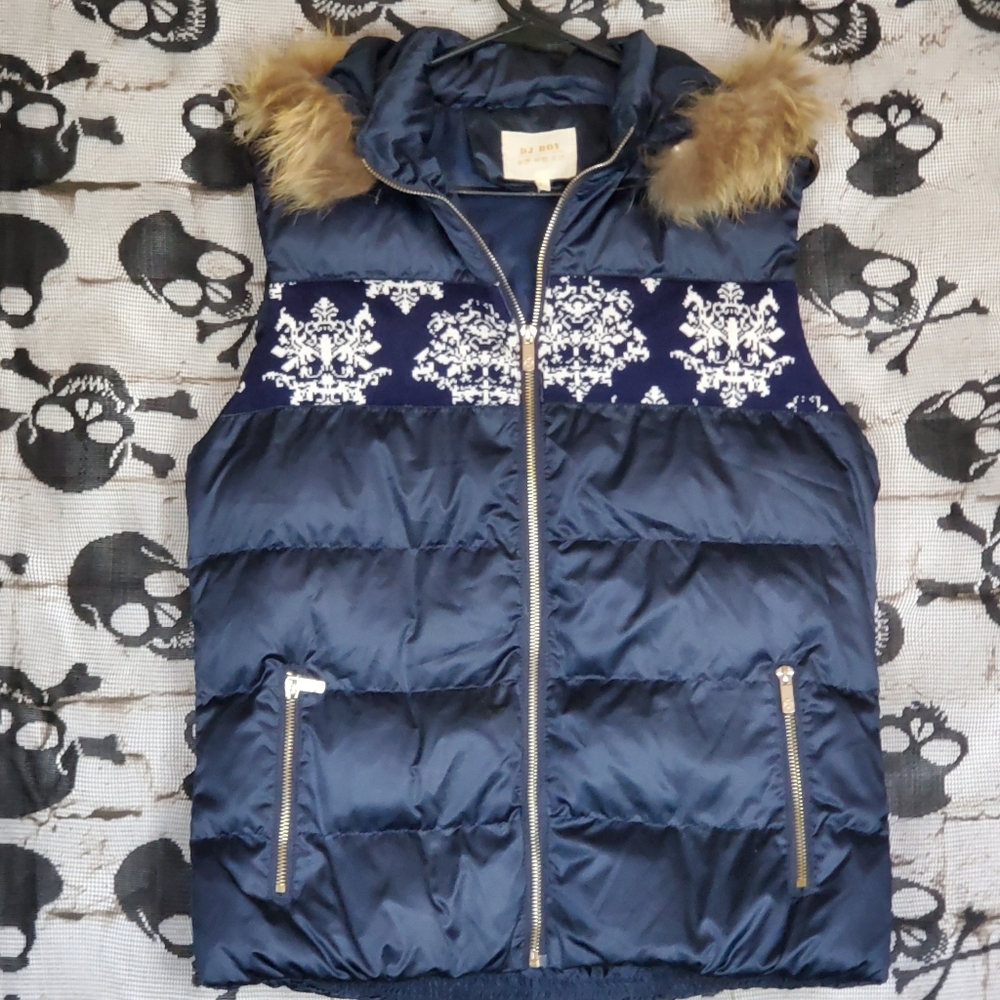 DJ BOY PUFFER VEST FUR HOODIE